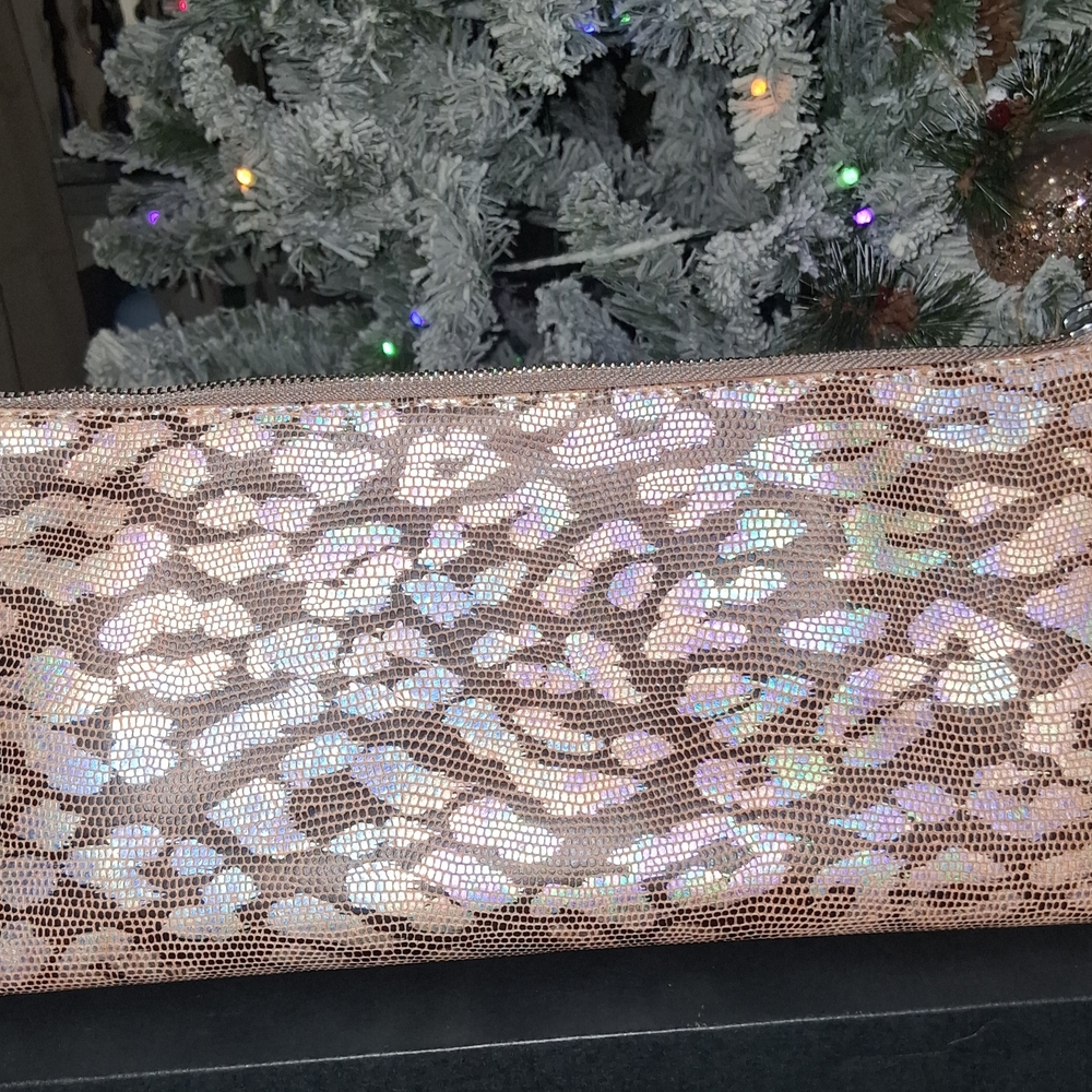 Consuela Iridescent Leopard Print Clutch - Picture 4 of 6